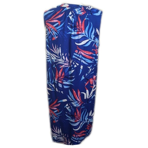 Caribbean Joe NWT sleeveless rayon red white blue (Mediterranean) L - Picture 3 of 10
